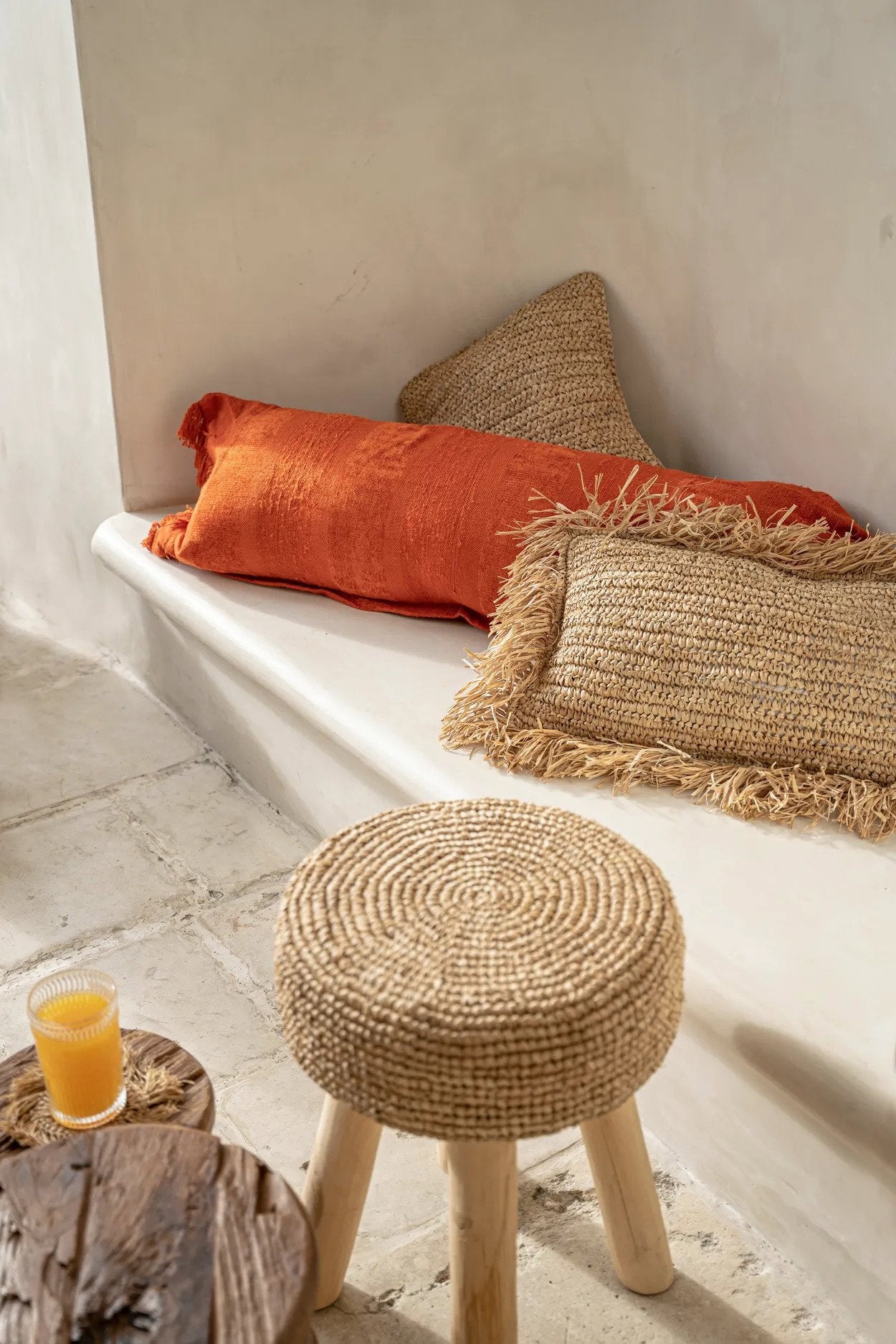 The Raffia Cushion Cover - Rectangular - Natural - 30x50