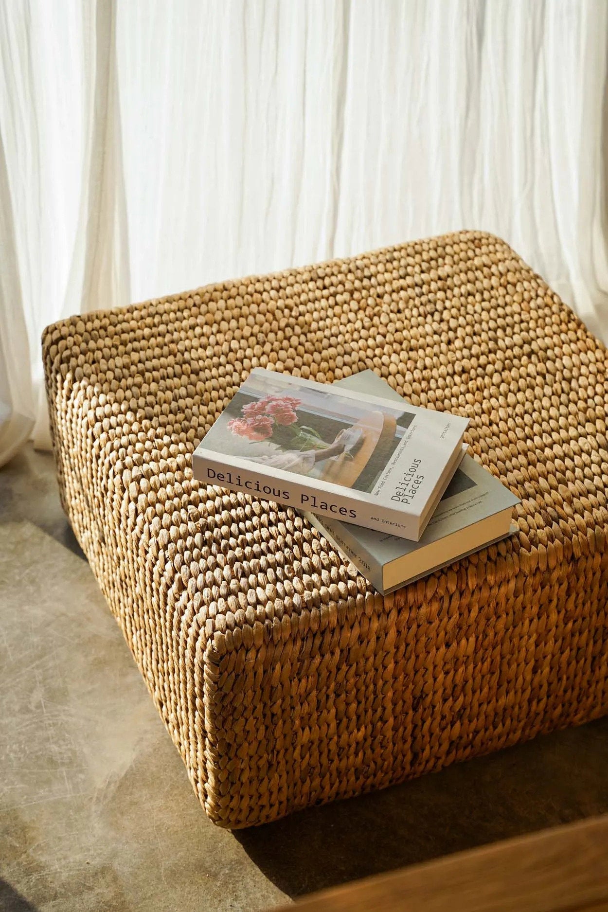 The Hyacinth Pouffe Square - Natural - M