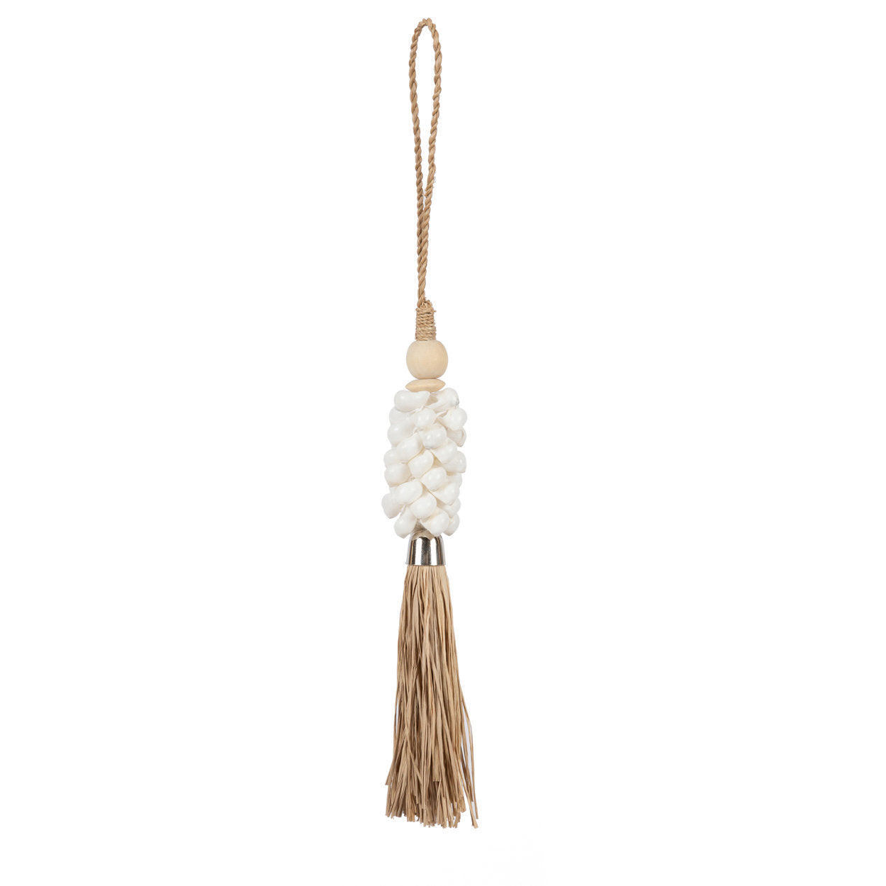 The Cowrie and Raffia Hanging Decoration