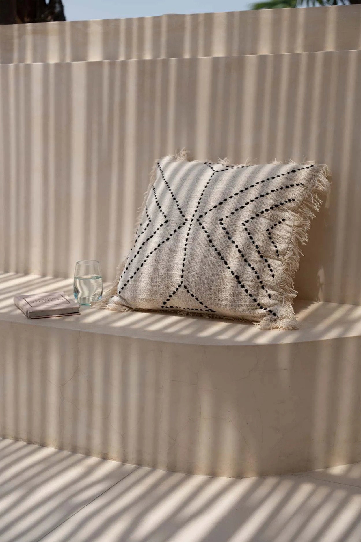 The Tribal Cushion Cover - Natural Black