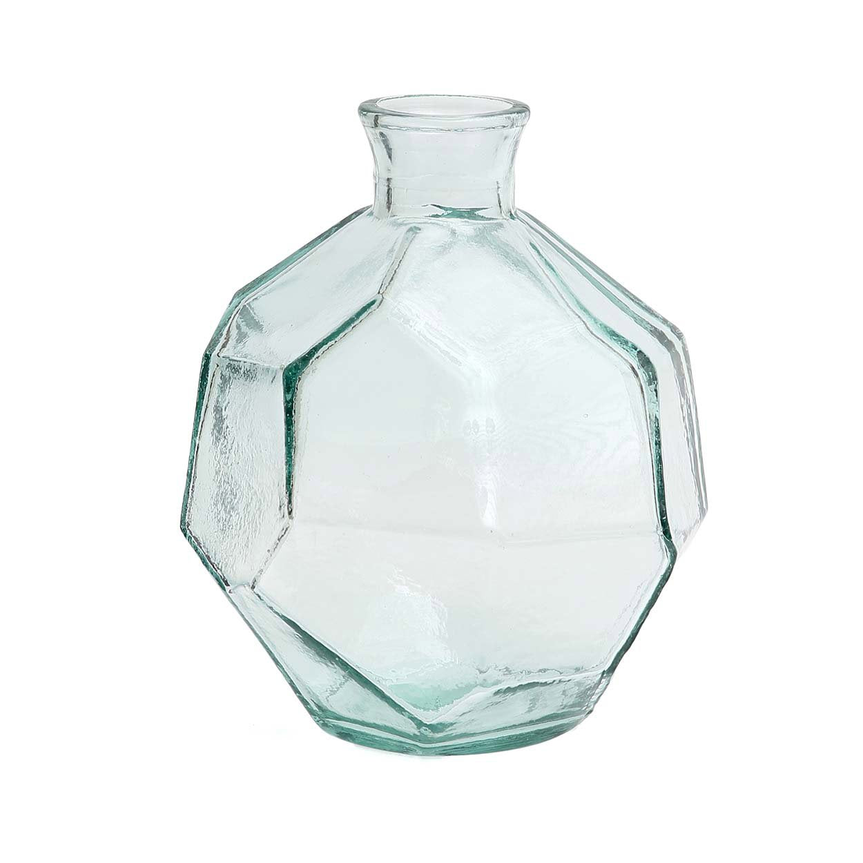 "The Round Origami Vase - Blue"