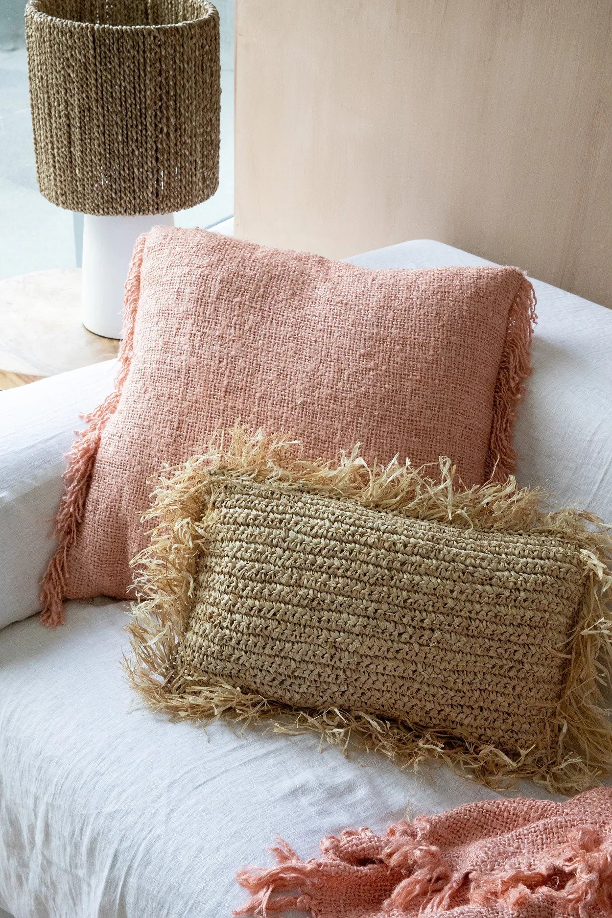 The Oh My Gee Cushion Cover - Salmon Pink - 60x60_40