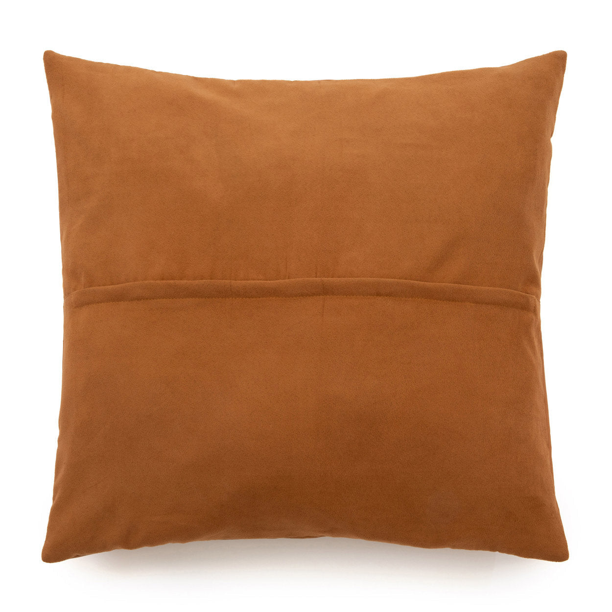 The Four Panel Leather Cushion Cover - Camel - 60x60_40