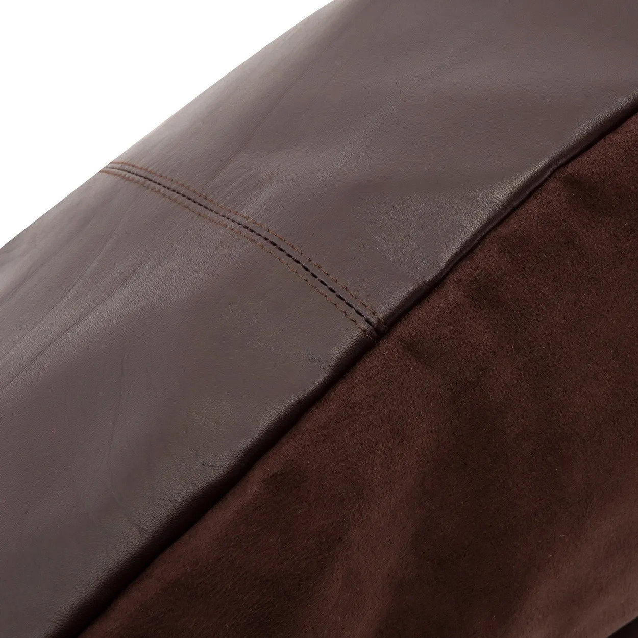 The Four Panel Leather Cushion Cover - Choco - 60x60_40