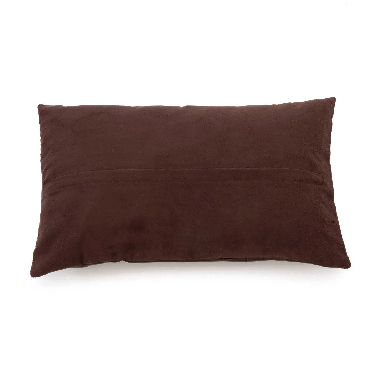 The Six Panel Leather Cushion Cover - Choco - 30x50_40