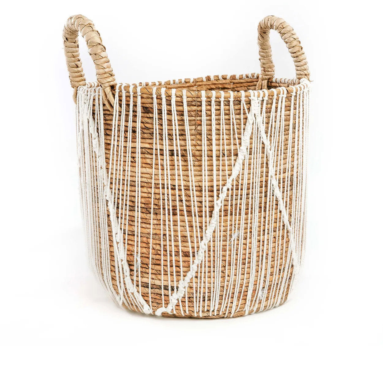 The Straight Stitched Macrame Basket - L