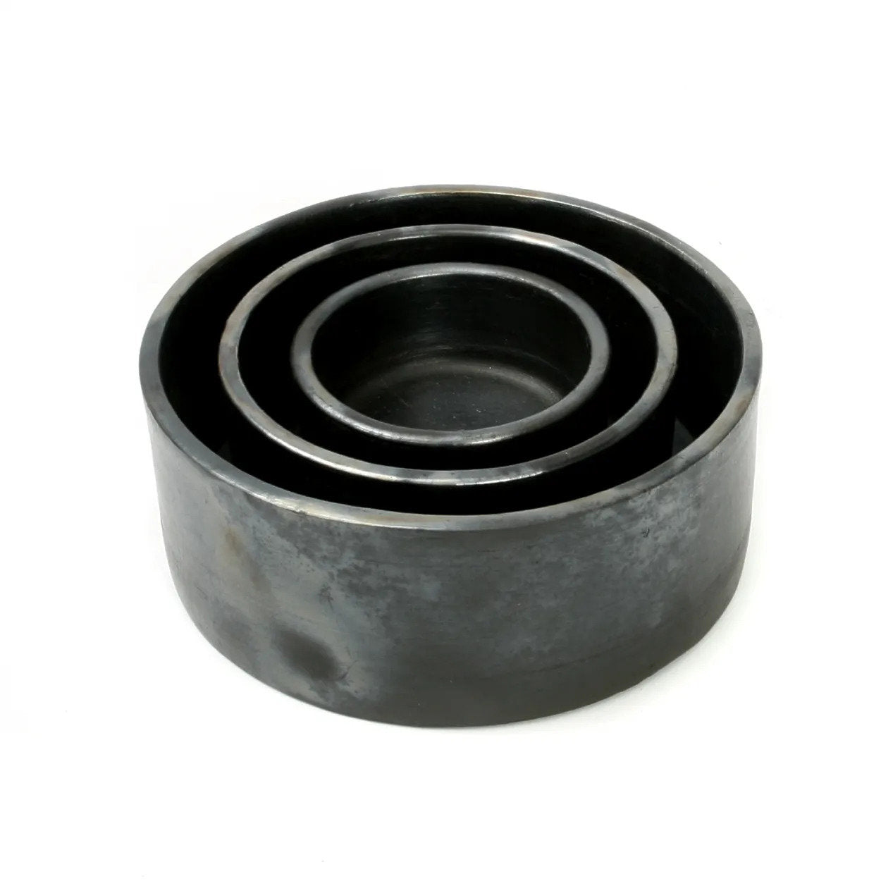 The Burned Cylinder Dish - Black - Set of 3