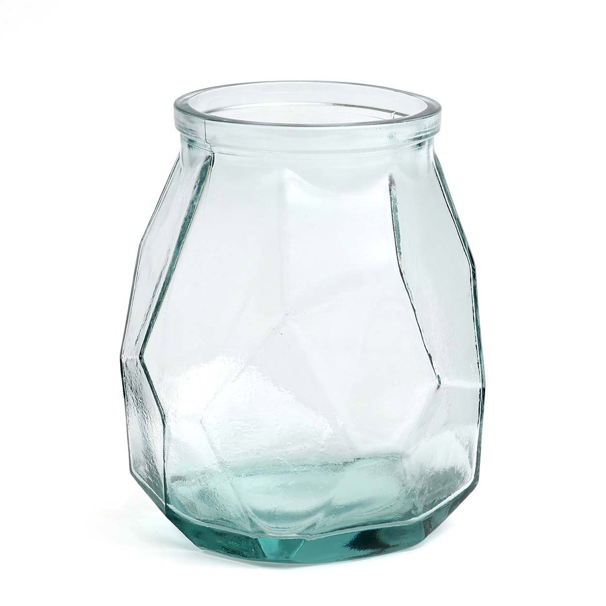 "The Wide Origami Vase - Blue"