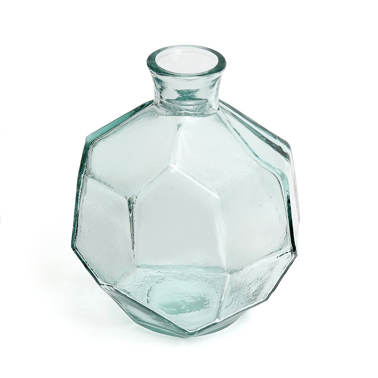 "The Round Origami Vase - Blue"