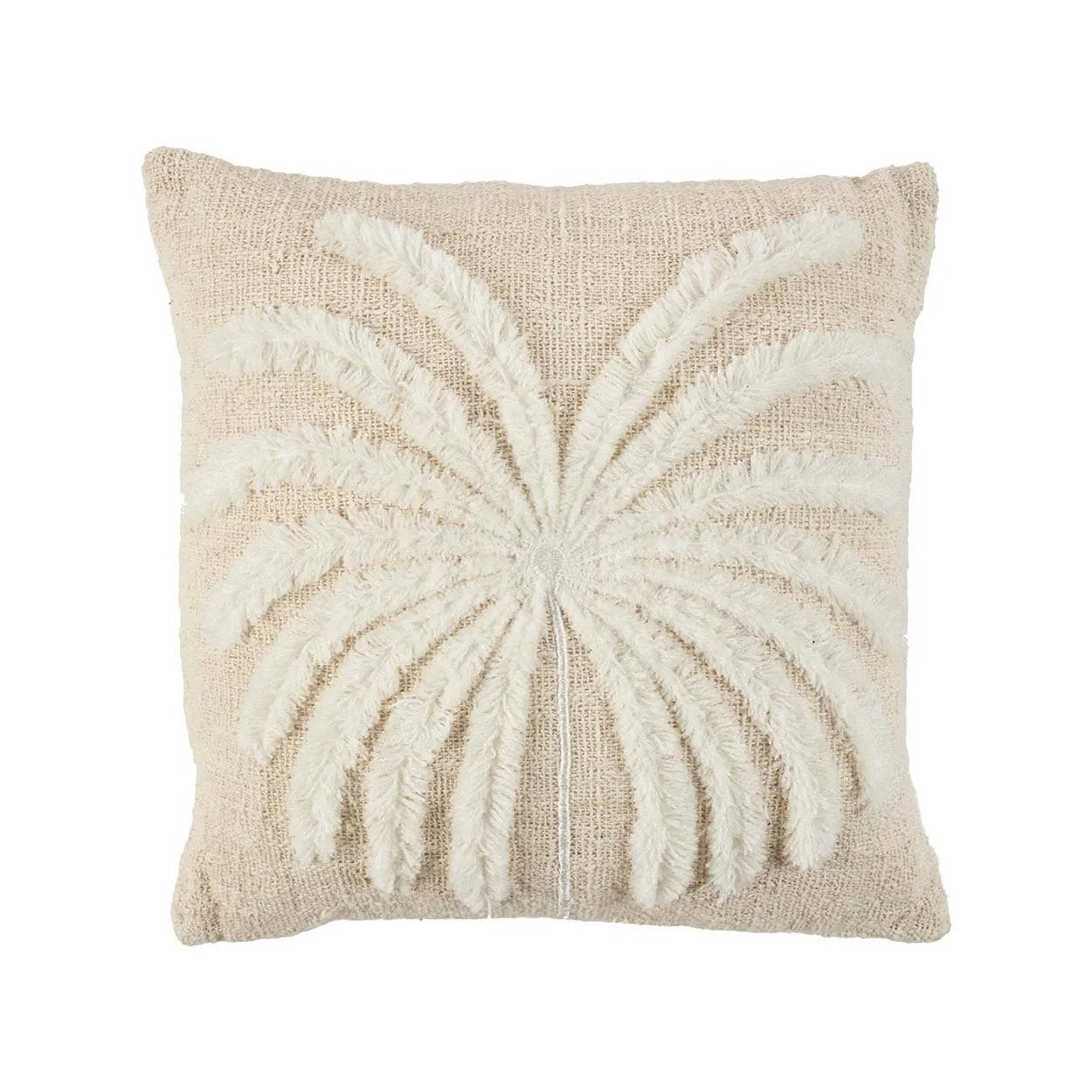La Funda de Cojín Isla Palm - Blanco Natural