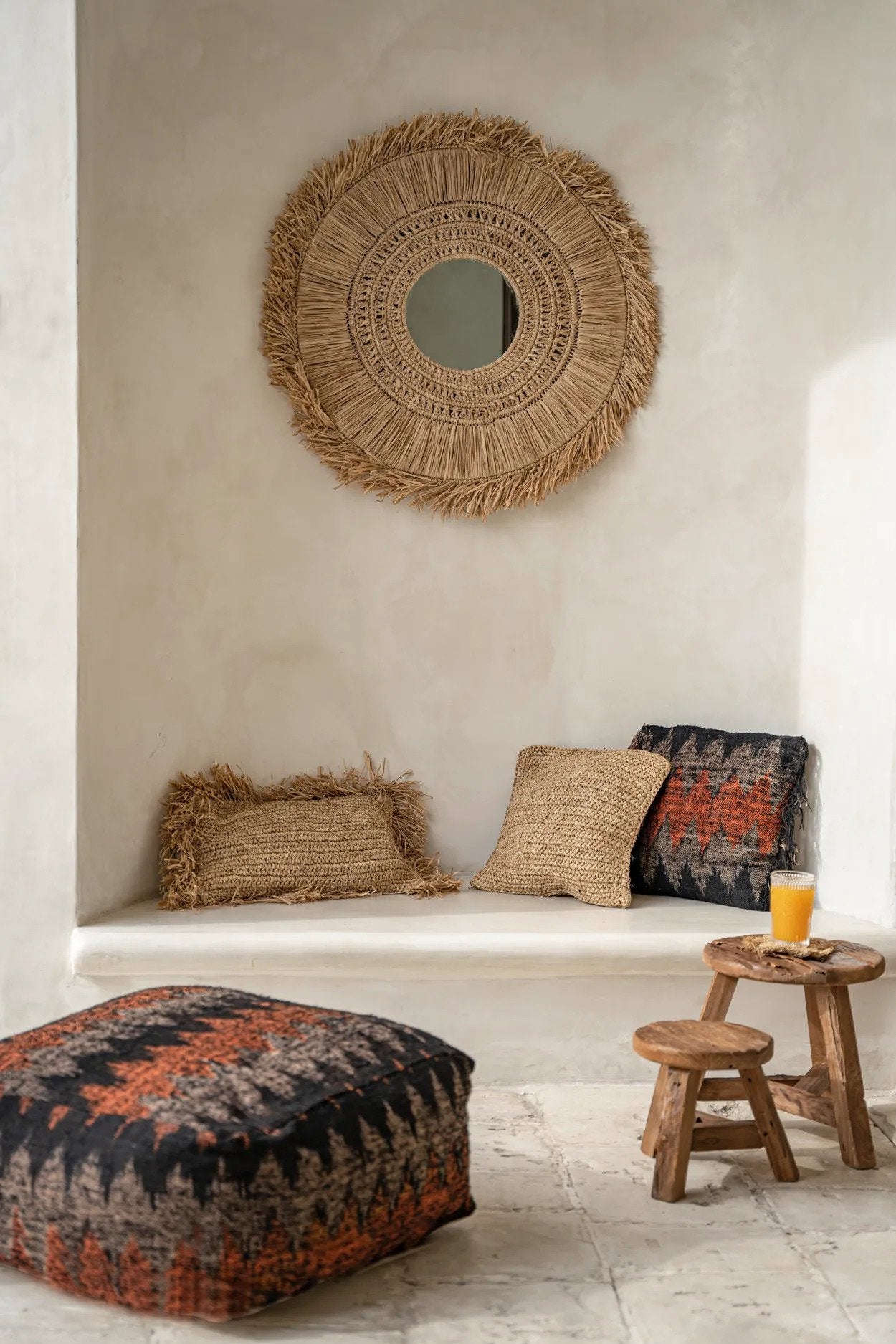 The Raffia Cushion Cover - Rectangular - Natural - 30x50