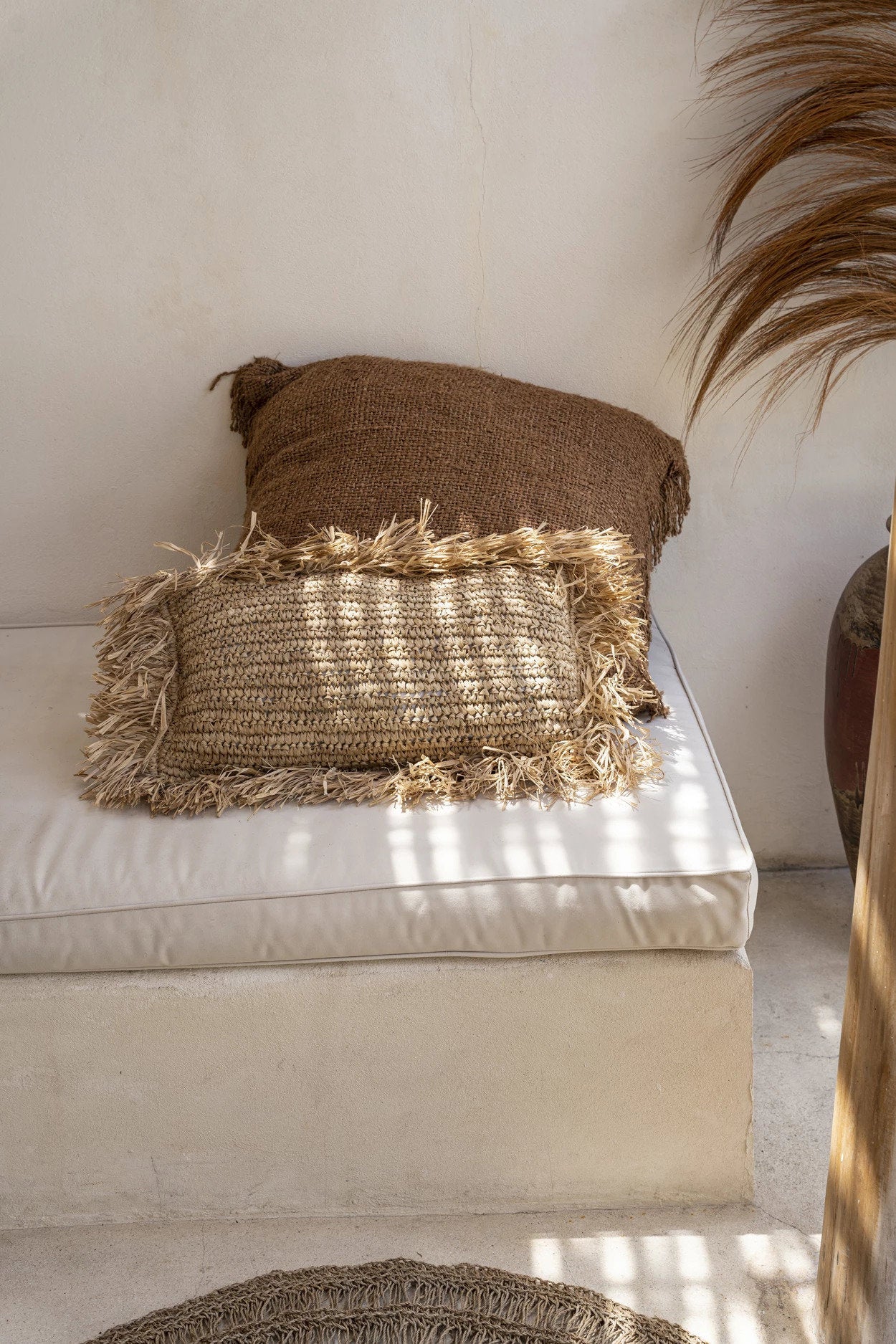 The Raffia Cushion Cover - Rectangular - Natural - 30x50