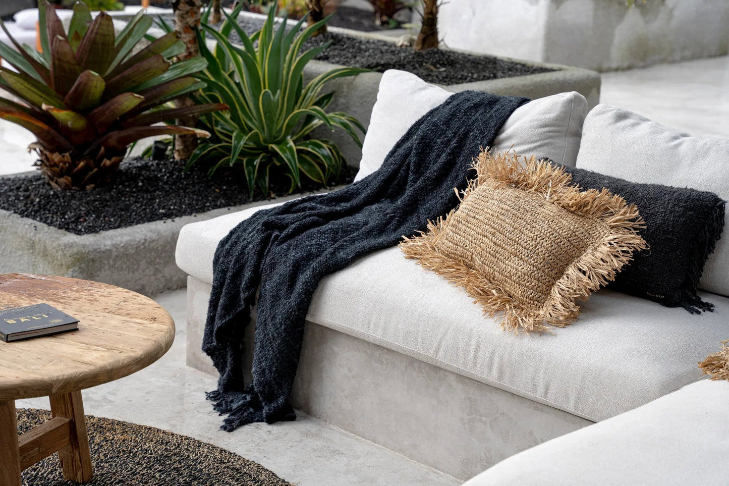 The Raffia Cushion Cover - Rectangular - Natural - 30x50