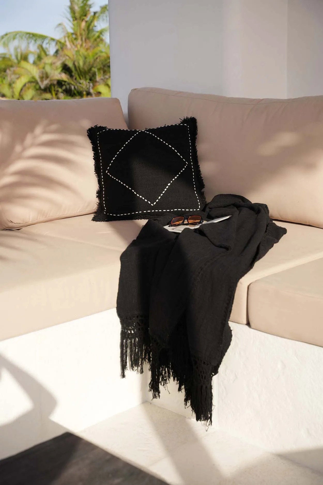 The Kasbah Cushion Cover - Black White