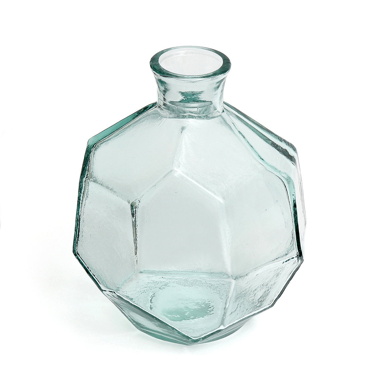 "The Round Origami Vase - Blue"