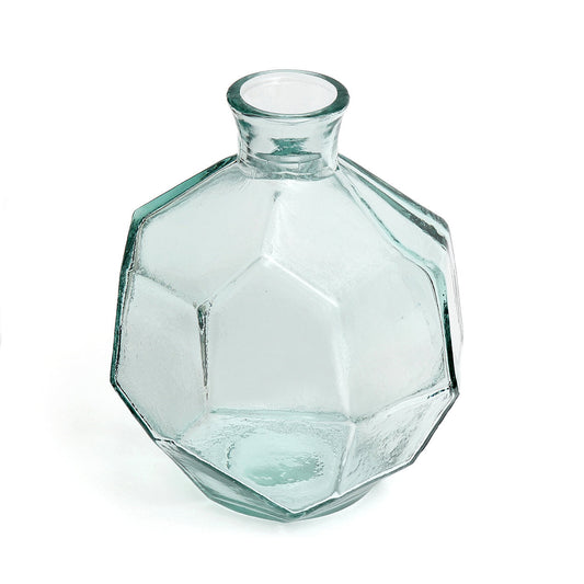 "The Round Origami Vase - Blue"