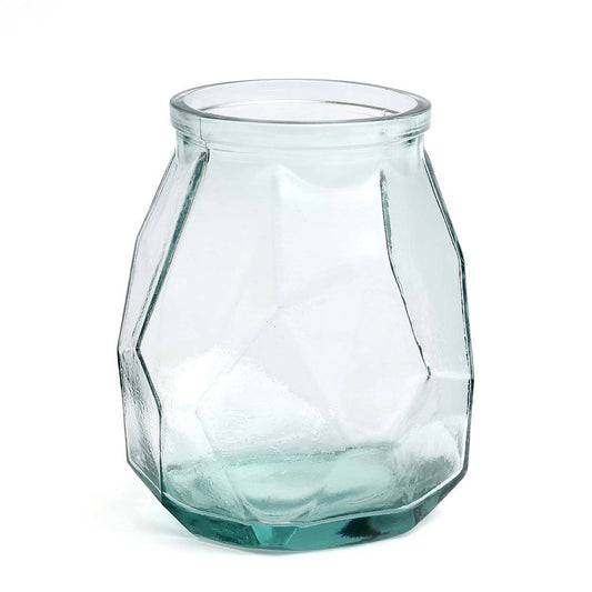 "The Wide Origami Vase - Blue"