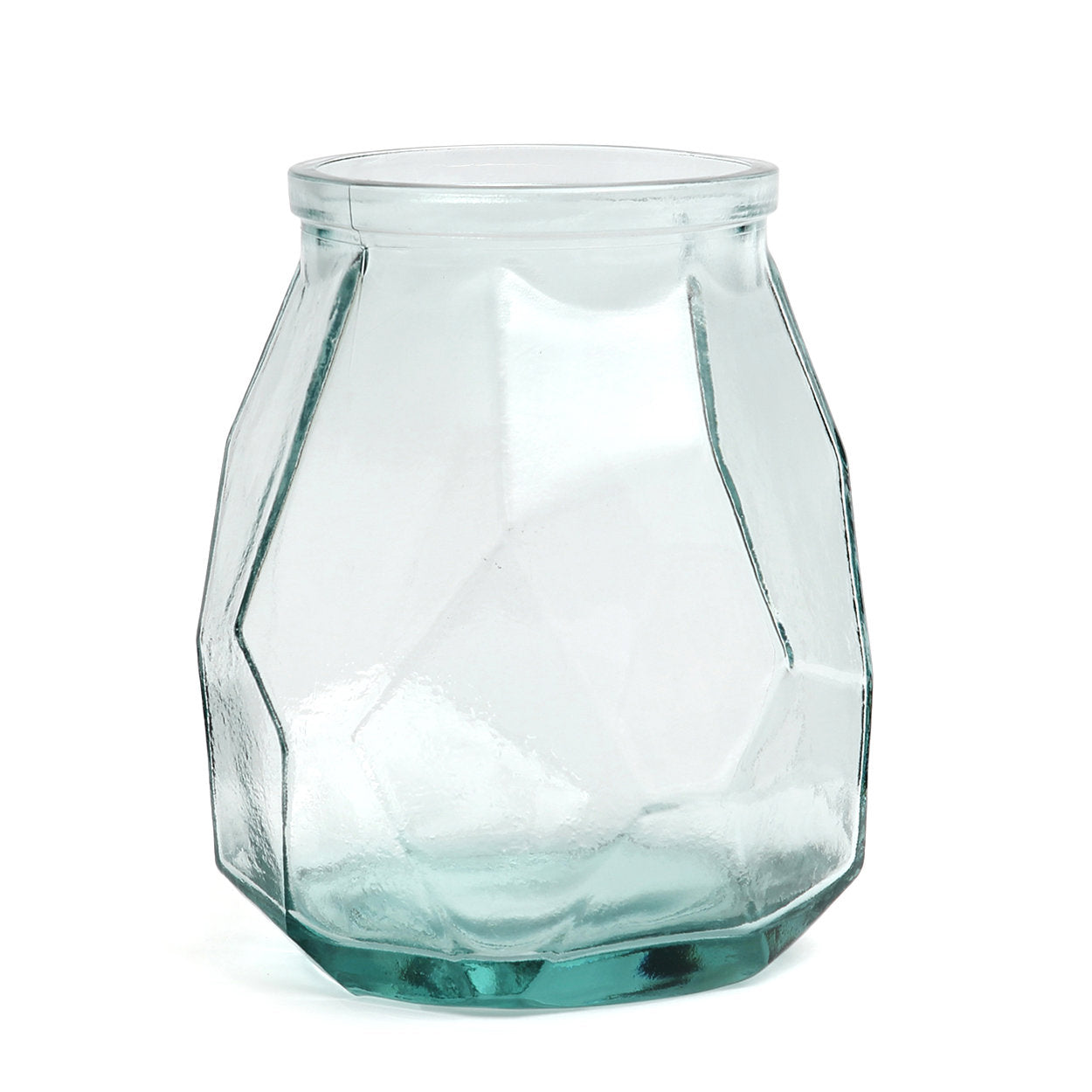 "The Wide Origami Vase - Blue"