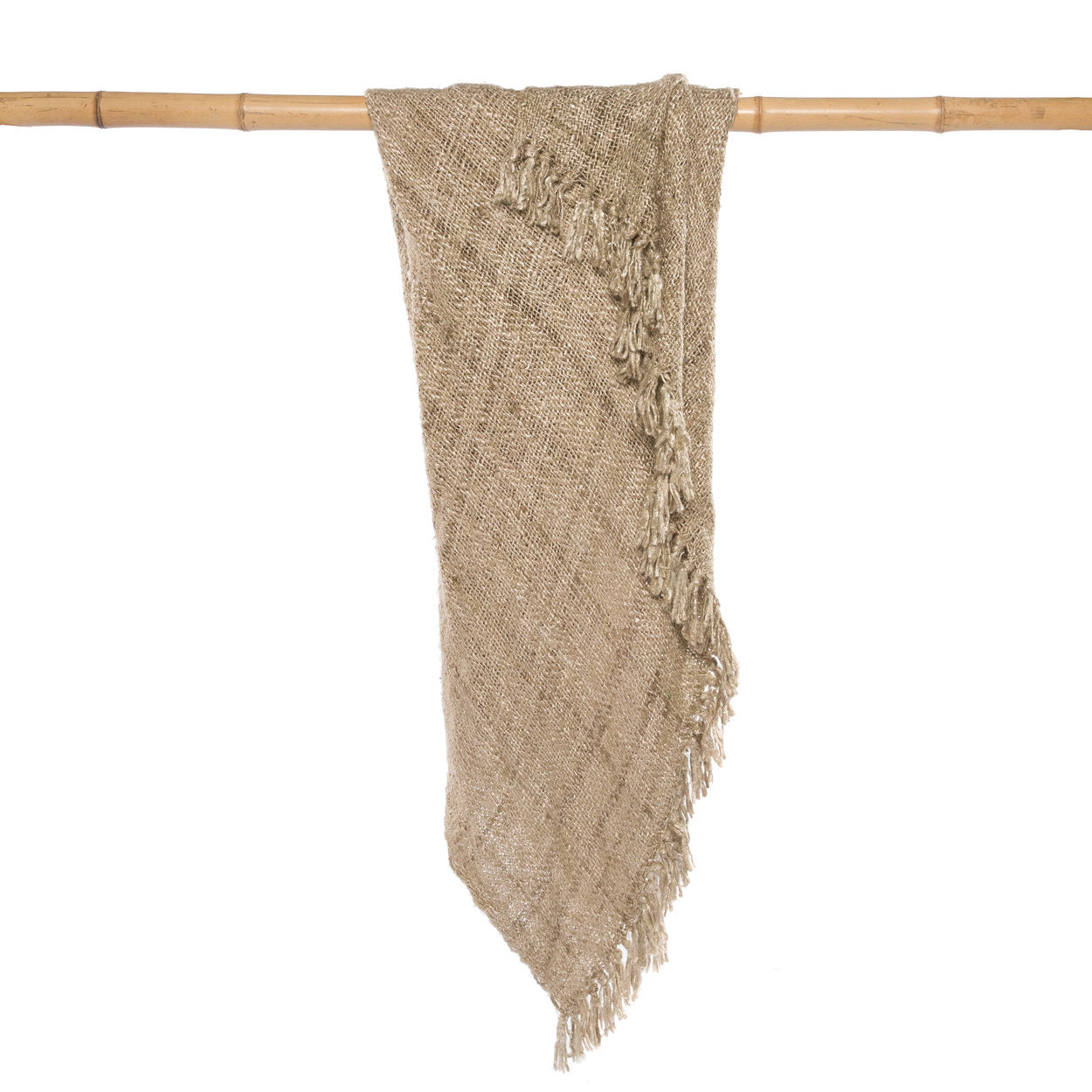 "The s'il vous Plaid - Beige" translates to "The 'if you please' Plaid - Beige"