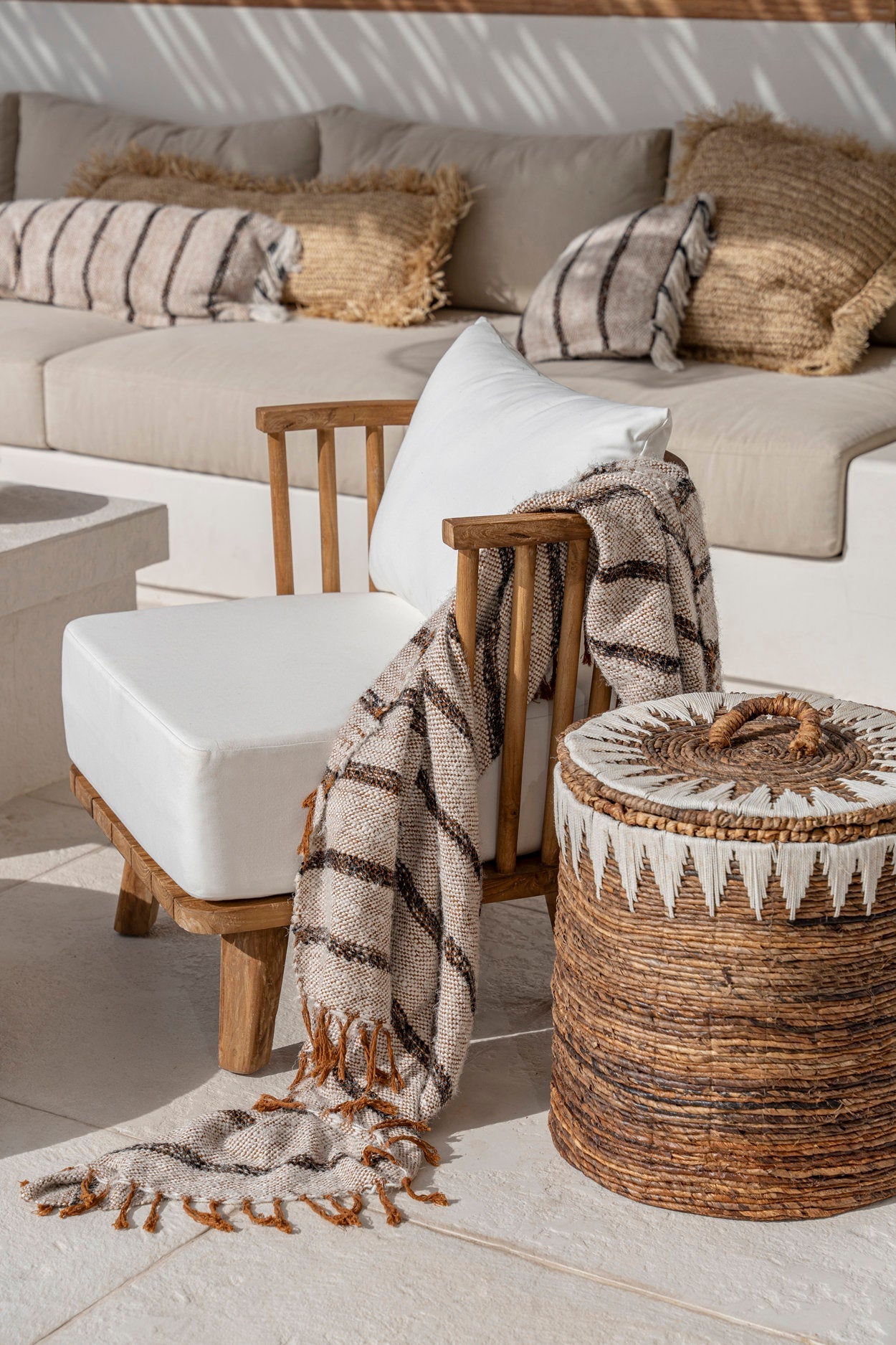 "The s'il vous Plaid - Bohemian White"