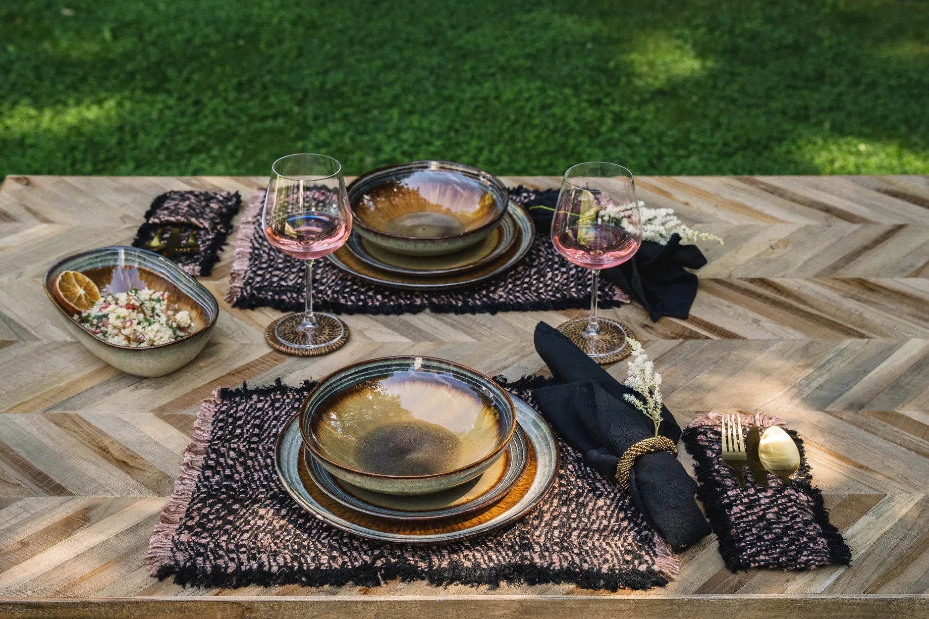 The Oh My Gee Cutlery Holder - Black Copper - Set of 4_40