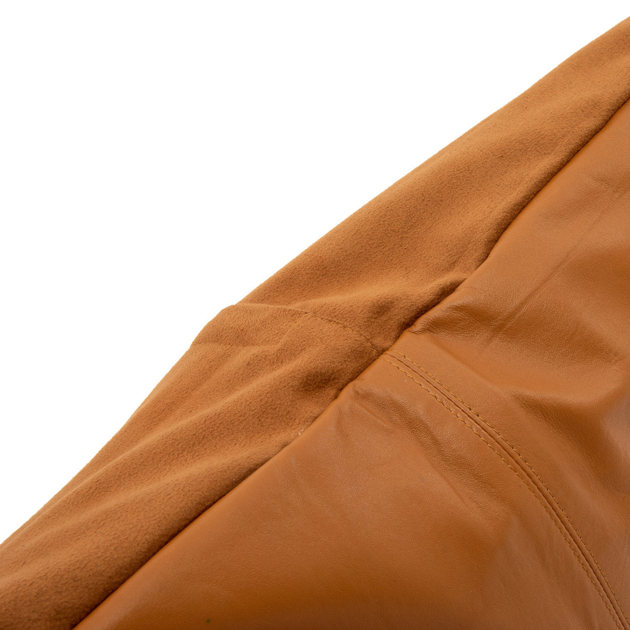 The Four Panel Leather Cushion Cover - Camel - 60x60_40