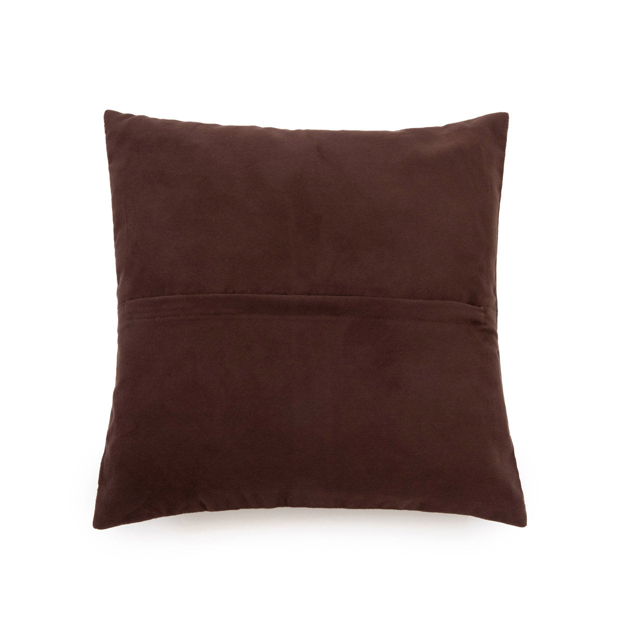 The Four Panel Leather Cushion Cover - Choco - 40x40_40