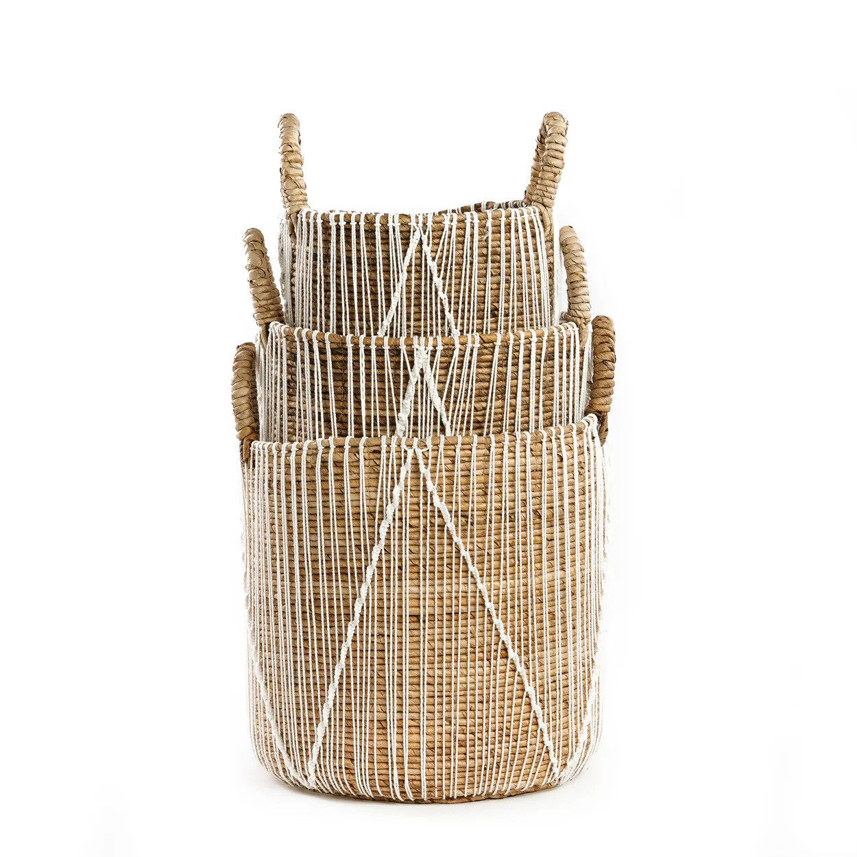 The Straight Stitched Macrame Basket - L