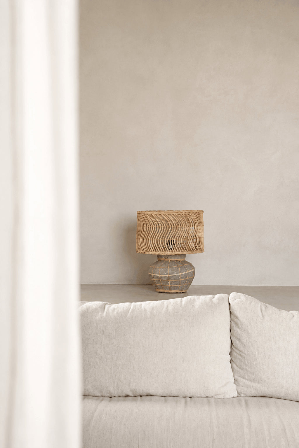 The Kythira Table Lamp - Natural Concrete