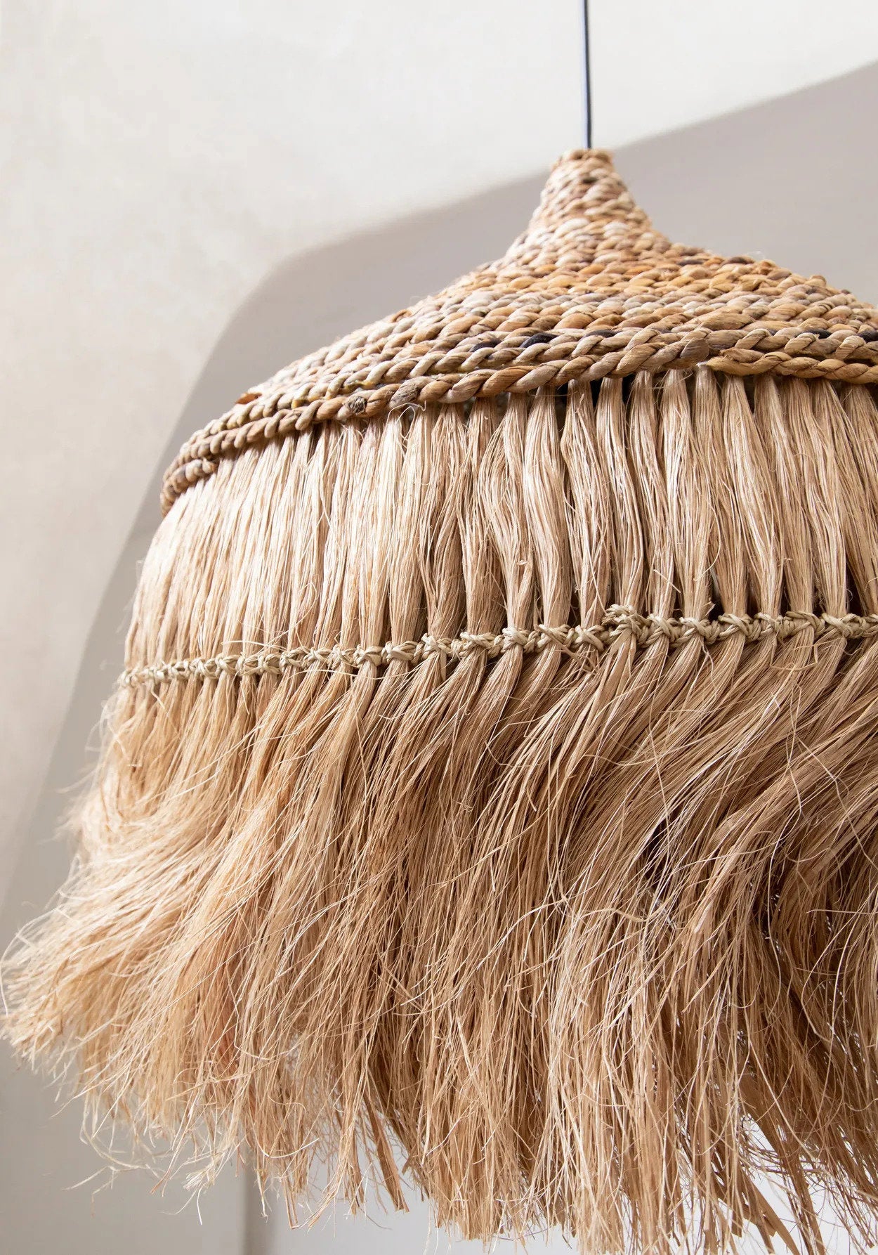 Abaca Hoola Pendant Lamp - Natural - L